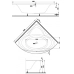 Акрилова ванна 150х150 см KOLO RELAX XWN3050000 кутова симетрична з ніжками, сидінням