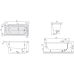 Акрилова ванна 170х75 см VILLEROY&BOCH O.Novo uBA170CAS2V-01 прямокутна