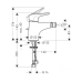 Змішувач для біде HANSGROHE METROPOL E 14270000