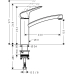 Змішувач для кухні HANSGROHE MYCUBE M 13815000
