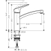 Змішувач для кухні HANSGROHE MYSPORT M 13861800