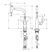 Змішувач для кухні HANSGROHE METRIS SELECT 14857000